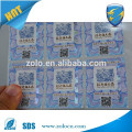 2015 high anti fake technology with Miniature text authenticity QRcode hologram sticker